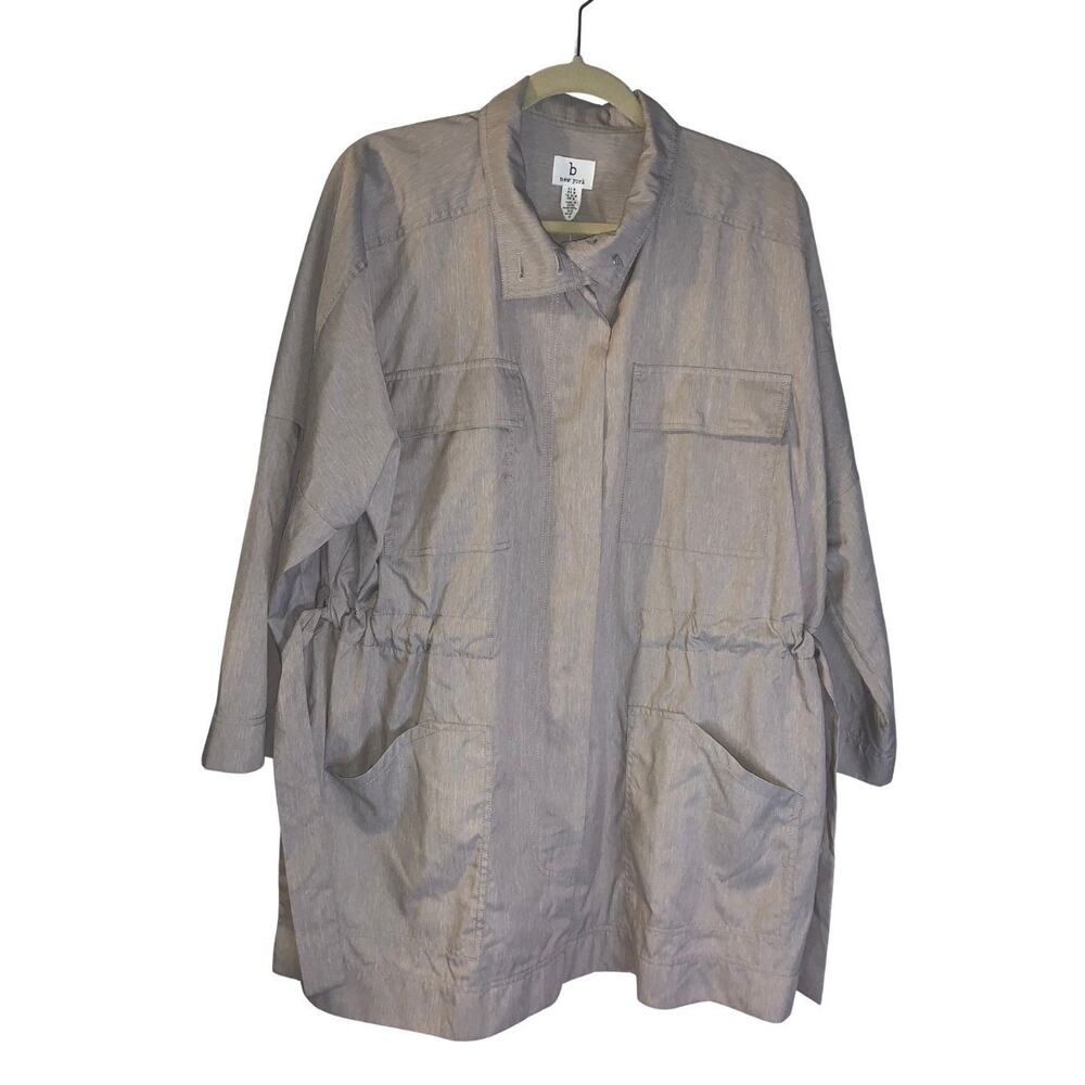 B New York Womens Lagenlook Oversized Jacket Size M NEW Minimalist 90s Cinched